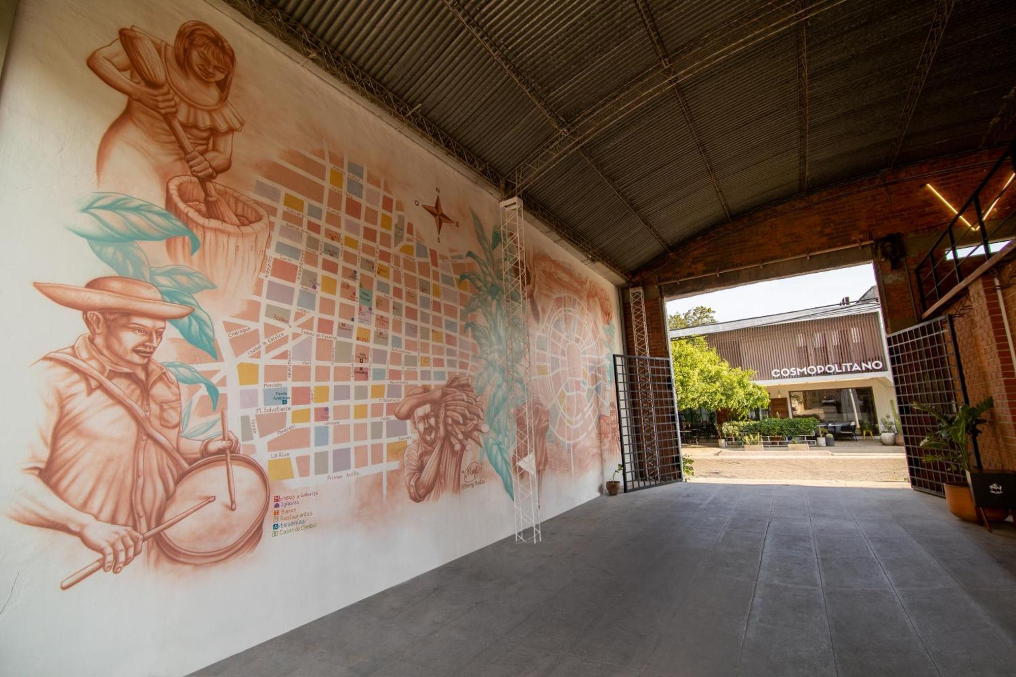 Cosmopolitano Hotel Boutique Санта-Крус-де-ла-Сьєрра Екстер'єр фото Mural at the entrance of the museum